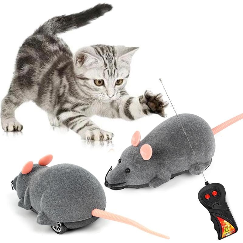 Wireless Remote Control Mouse Plastic Simulation Animals Electronic Rat Funny Motion Mice Toy Pet Cat Toy
