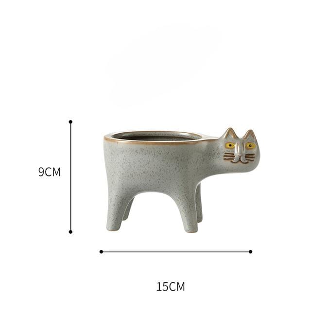 Cat lover's dream: ceramic flower pots