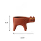Cat tail-shaped ceramic pots for flowers