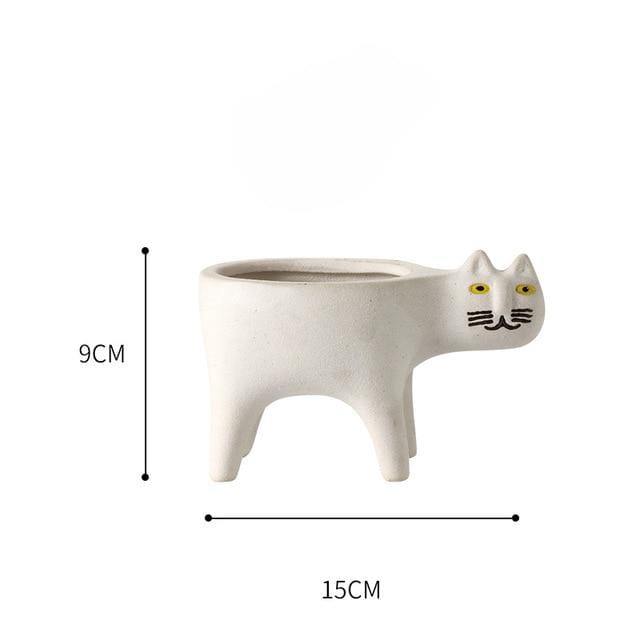 Cat lover's ceramic plant pots for sale