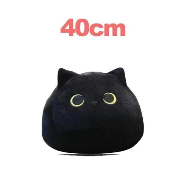 Halloween Plush Round Black Cat Squishy Pillow