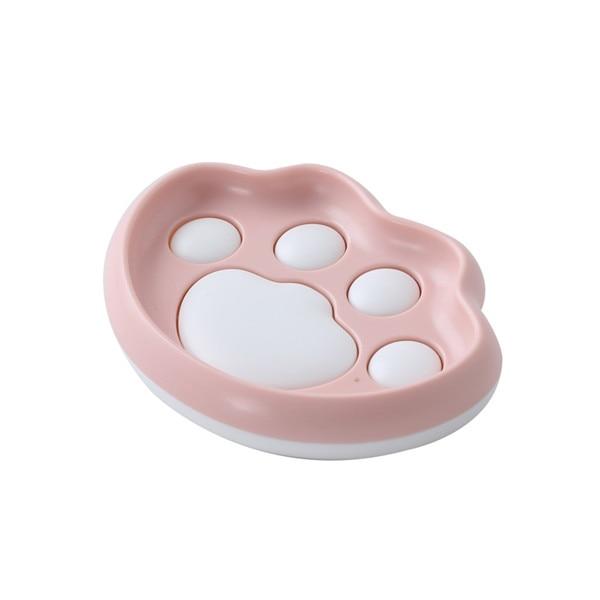 Pink cat soap dish