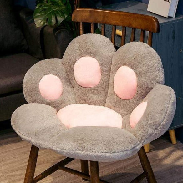 Long Plush Cat Paw Chair Seat