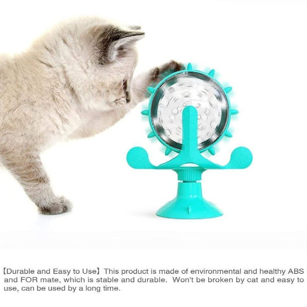 Rotating Wheel Cat Treat Dispenser