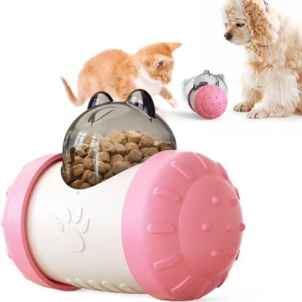 PUINGREN Cat Food Tumbler Toys Cat Food Dispenser Cat Treat Toys Cat Food  Balance Ball,Cat Food Puzzle Feeder for Indoor Cats InteractiveToy Gift for