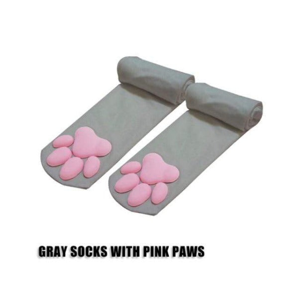 Stockings Stocking Cat Paw, Cat Paw Thigh High Socks