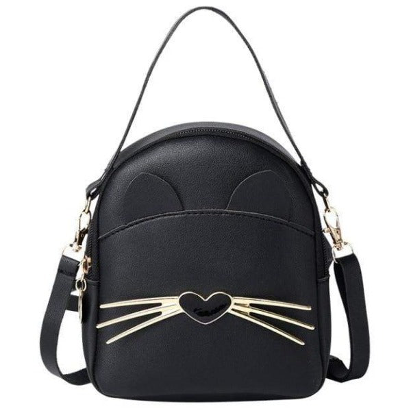 Cute Cat Purse, Animal Kitten Black Blue Colorful Print Small Shoulder –  Starcove Fashion