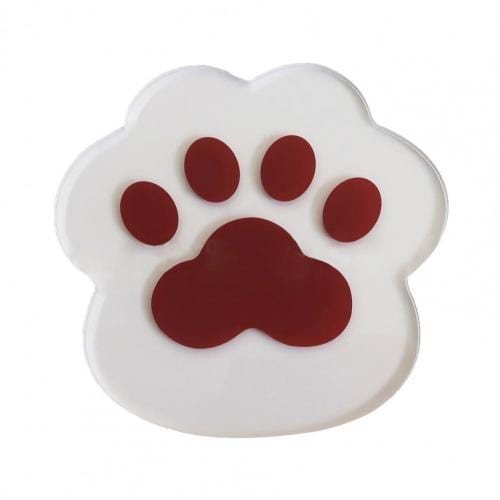 Cat lover's paw print drink coasters