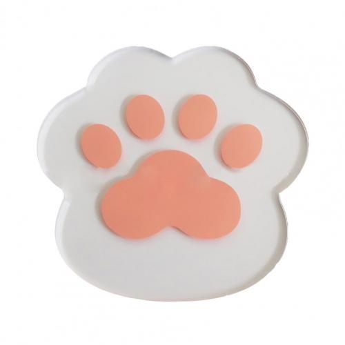 Paw-shaped cat-themed beverage coasters