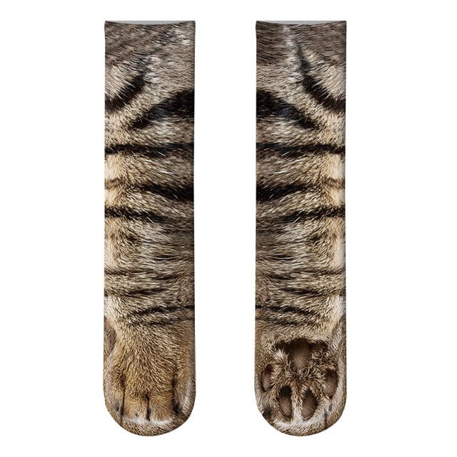 Fun animal-themed socks with paw prints