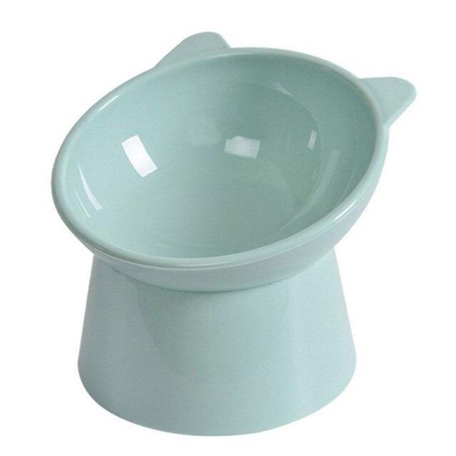 Elevated cat water bowl with a sleek finish