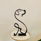 Statement cat sculpture in metal for home decor
