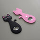 Black Pink Cat bottle opener