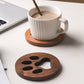 Wooden paw design coasters with non-slip base