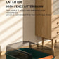 Colorful semi-closed litter box with litter guard