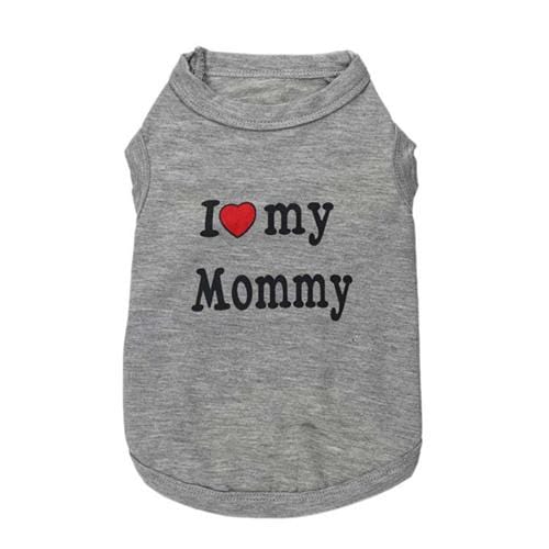  Pet Dog Clothes Sweater Small Dogs Cat I Love My Mommy Daddy 