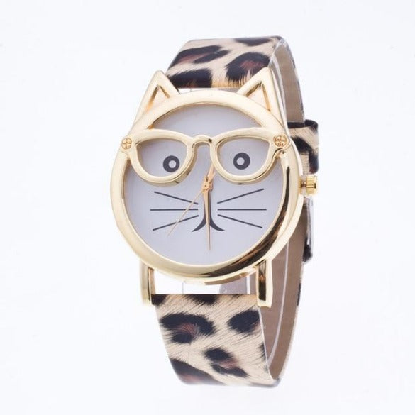 Fashion Glasses Cat Watch