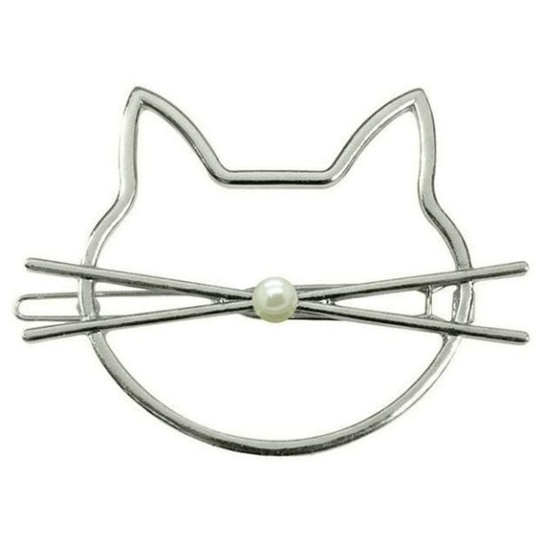 Kitty Hair Clips Silver hairpin