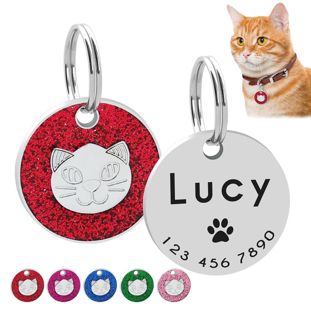 Get a Personalized Cat Id Tag Engraved With Your Pet Name Today 