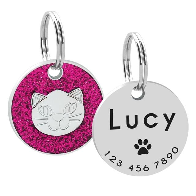  Engraved Cat ID Tag , Cat Tag Pet ID,  Cat Collar Id Tag,  Personalized ID Tag for Cat