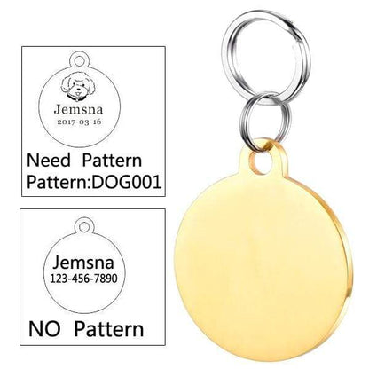 Custom Printed Nameplate Collar Engraved ID Tag Collar Anti-lost